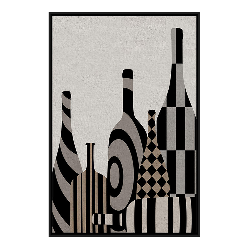 029728-GlVNk-first-_1 Art Bottles Πινακας Διακοσμησης 83x123x4cm Καμβας Πολυχρωμο Ξυλο Μαυρο - Image 1