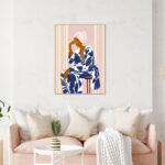 Lady In Blue Πινακας Διακοσμησης 50x70x3cm Καμβας Πολυχρωμο Ξυλο Φυσικο - Image 2