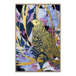 Tropical Parrot Πινακας Διακοσμησης 83x123x4cm Καμβας Πολυχρωμο Ξυλο Φυσικο