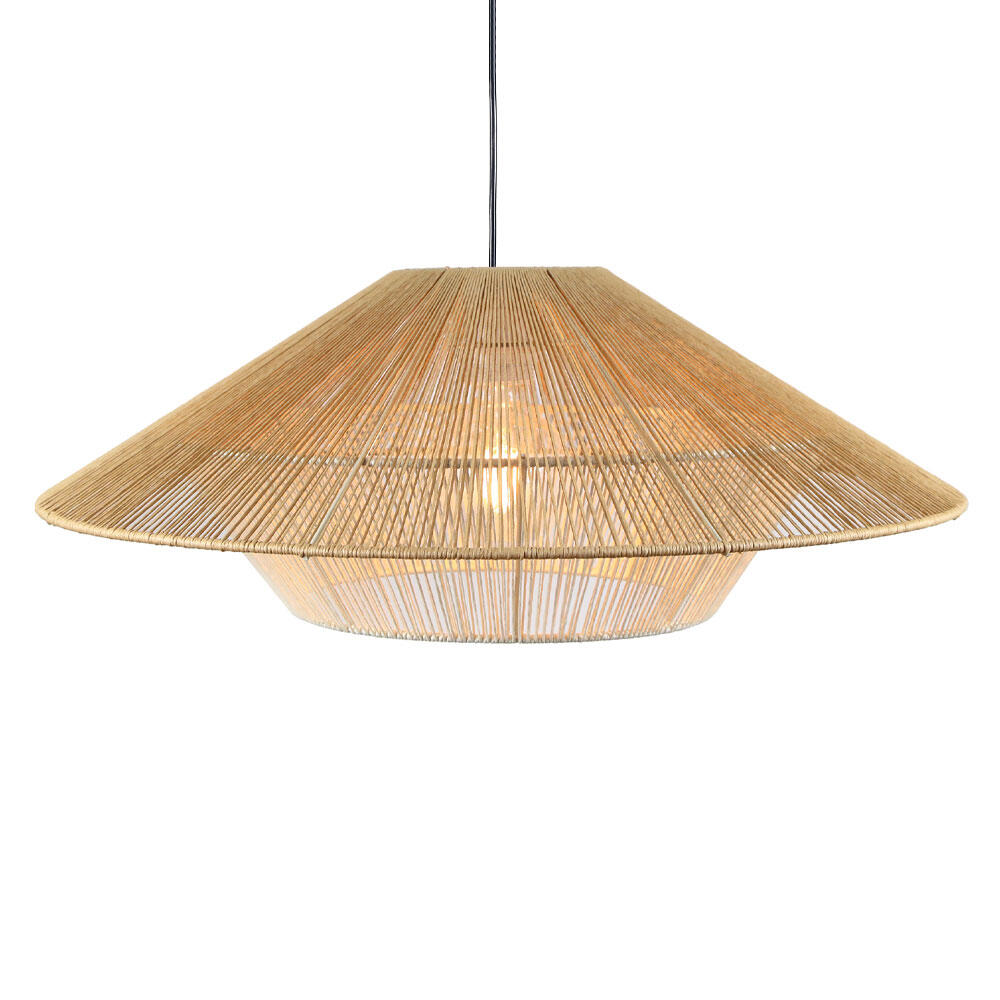 029798-w49fA-first-_1 Hat B Φωτιστικο Οροφης 50x50x19cm Μεταλλο Φυσικο Λευκο Σχοινι - Image 1