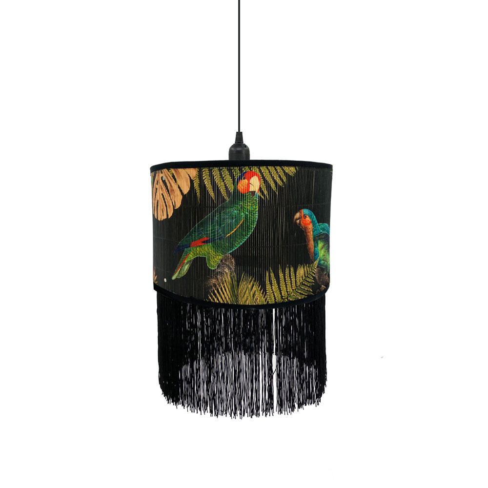 029837-EJzCW-first-_1 Tropical Birds A Φωτιστικο Οροφης 30x30x20cm Bamboo Πολυχρωμο Μαυρο - Image 1