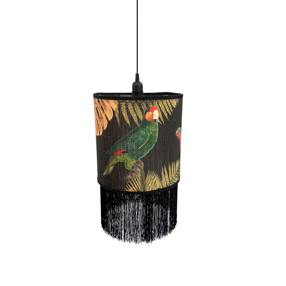 029839-X1oVw-first-_1 Tropical Birds C Φωτιστικο Οροφης 30x30x30cm Bamboo Πολυχρωμο Μαυρο - Image 1