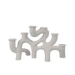 Decker Κηροπηγιο 35x14x20cm Polyresin Λευκο