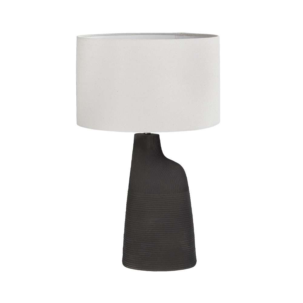 029932-0Cbpi-first-_1 Jemma Φωτιστικο Επιτραπεζιο 36x36x57cm Polyresin Μαυρο Λευκο - Image 1