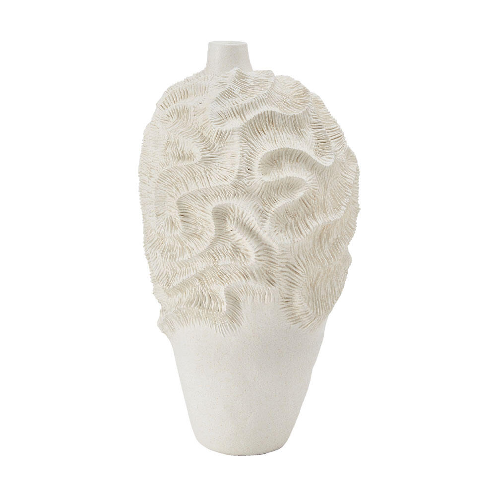 029935-9t8a9-first-_1 Coralli Βαζο 22x23x42cm Polyresin Λευκο - Image 1