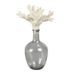 Coralli Μπουκαλα Με Καπακι 24x15x41cm Γυαλι Διαφανο Μπεζ Polyresin