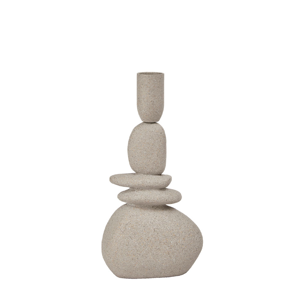 029945-bKPam-first-_1 Votsalo Κηροπηγιο 10x6x20cm Polyresin Μπεζ - Image 1
