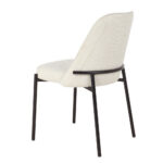 Lujo Καρεκλα Beige Μαυρο Ματ 51.5x57x84.5cm - Image 4