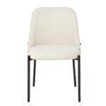 Lujo Καρεκλα Beige Μαυρο Ματ 51.5x57x84.5cm - Image 6