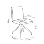 Arm Καρεκλα Beige Μαυρο Ματ 47.5x56.5x86cm - Image 12