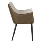 Malone Καρεκλα Πολυθρονα Beige Λαδι Μαυρο 46x61x86.5cm - Image 2