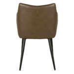 Malone Καρεκλα Πολυθρονα Beige Λαδι Μαυρο 46x61x86.5cm - Image 3