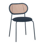 Vintage Καρεκλα Μαυρο Μαυρο 47x55x76cm