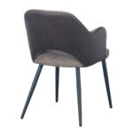 Ascot Καρεκλα Καφε Σκουρο Μαυρο 60x63.5x79cm - Image 3