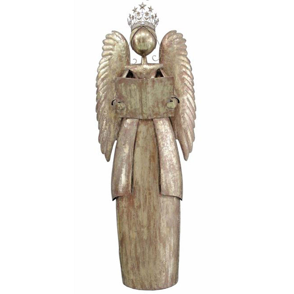 030177-EjCQ8-first-_1 Angel Χριστουγεννιατικο Διακοσμητικο Αγγελος 62x25x170cm Μεταλλο Χρυσο Antike - Image 1