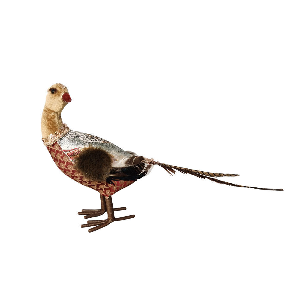 030251-kcH5R-first-_1 Pheasant Brocade Χριστουγεννιατικο Διακοσμητικο Παγωνι 31x11x26cm Foam Πολυχρωμο Υφασμα - Image 1