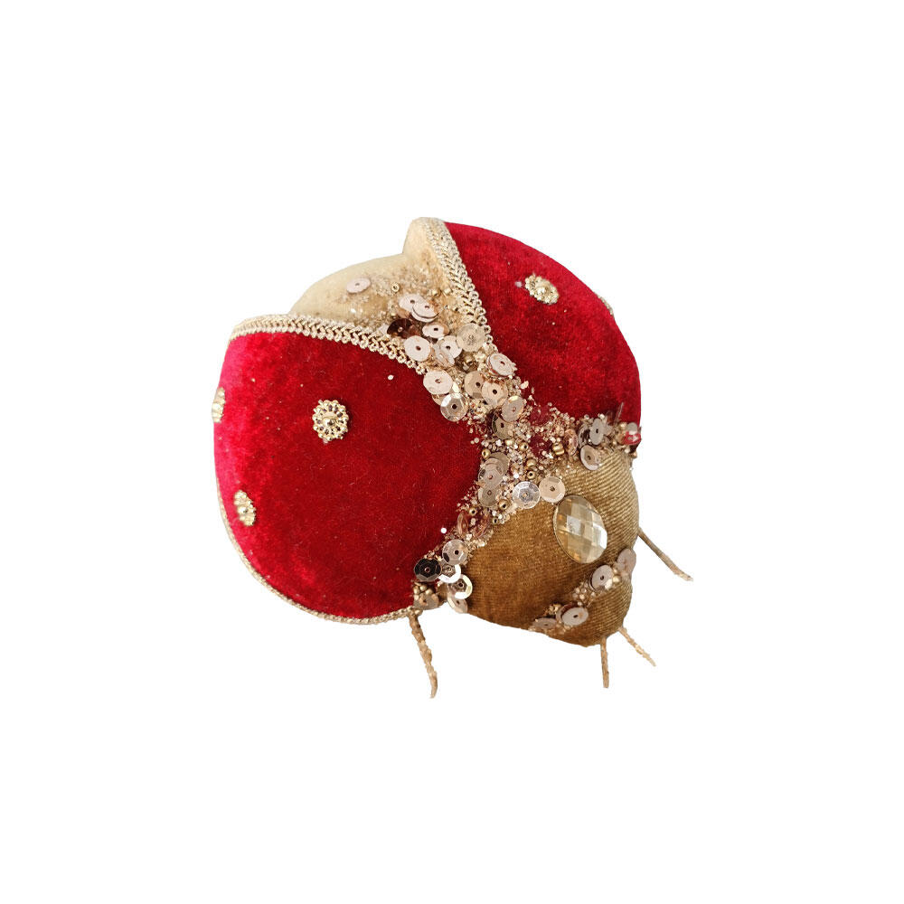 030315-sCVhi-first-_1 Royal Love Bug L Χριστουγεννιατικο Διακοσμητικο Σκαθαρι 16x13x9cm Foam Κοκκινο Βελουδο - Image 1