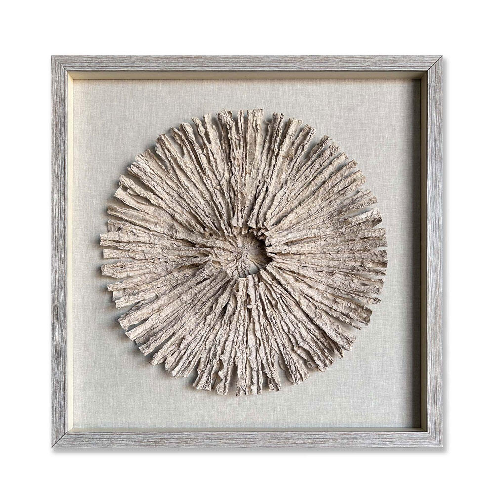 030449-pHUyr-first-_1 Pure Earth Πινακας Διακοσμησης 60x60x4cm Χαρτι Μπεζ Γυαλι Φυσικο - Image 1