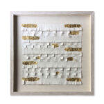 Vital Vibes Πινακας Διακοσμησης 60x60x4cm Peva Μπεζ Χρυσο Γυαλι Φυσικο
