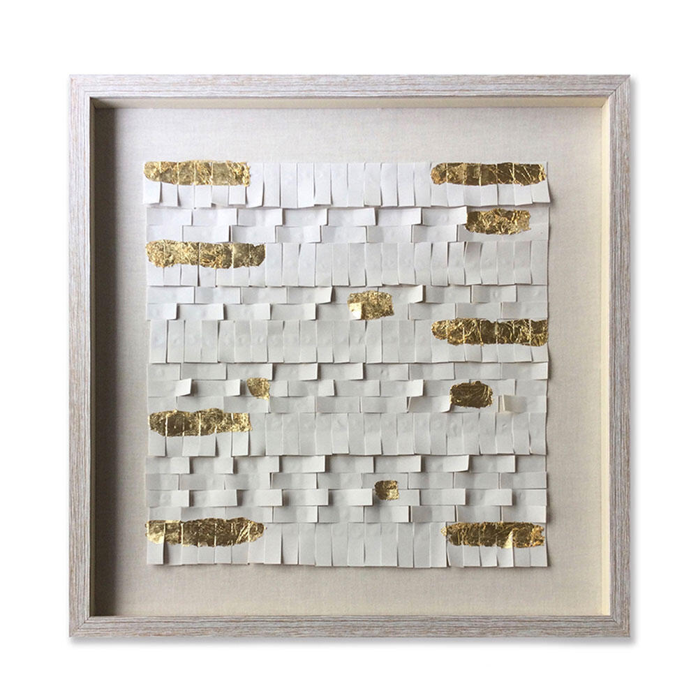 030455-53iqC-first-_1 Vital Vibes Πινακας Διακοσμησης 60x60x4cm Peva Μπεζ Χρυσο Γυαλι Φυσικο - Image 1