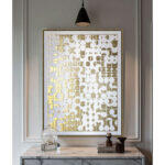 Gold Heaven Πινακας Διακοσμησης 90x120x4cm Oil Acrylic Χρυσο Λευκο Καμβας Χρυσο - Image 2