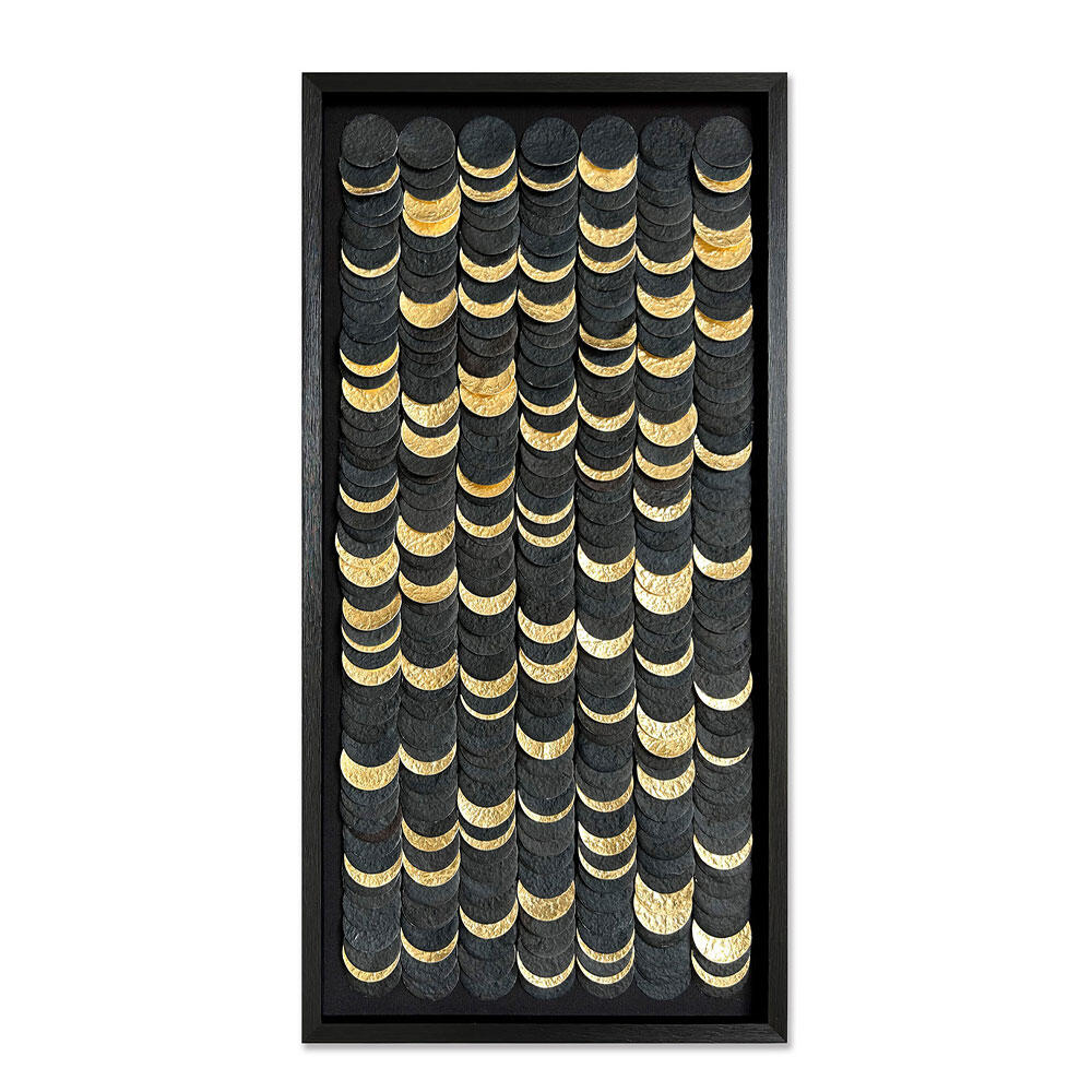 030460-I65HV-first-_1 Wilderness Πινακας Διακοσμησης 50x100x3cm Χαρτι Μαυρο Χρυσο Γυαλι Μαυρο - Image 1