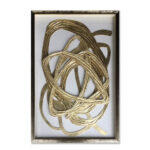 Wild Soul Πινακας Διακοσμησης 60x90x4cm MDF Χρυσο Λευκο Γυαλι Χρυσο