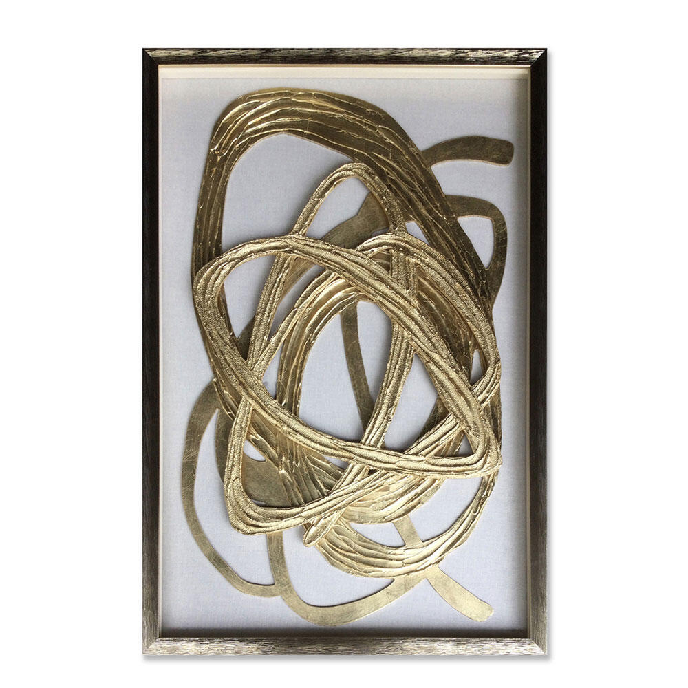 030461-5U2Ep-first-_1 Wild Soul Πινακας Διακοσμησης 60x90x4cm MDF Χρυσο Λευκο Γυαλι Χρυσο - Image 1