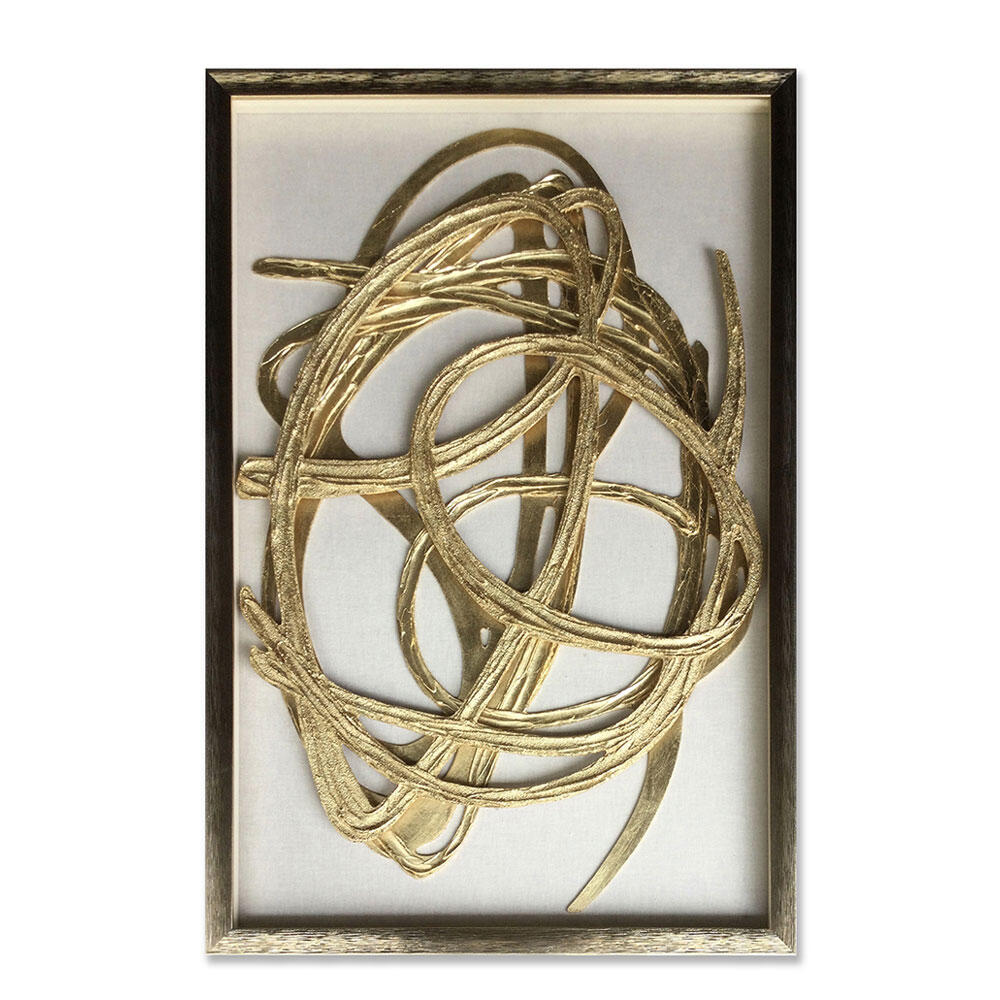 030462-hOnT4-first-_1 Wild Soul Πινακας Διακοσμησης 60x90x4cm MDF Χρυσο Λευκο Γυαλι Χρυσο - Image 1
