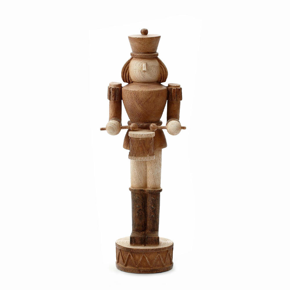 030495-QSTor-first-_1 Woody Nutcracker L Χριστουγεννιατικο Διακοσμητικο Καρυοθραυστης 13x11x37cm Polyresin Καφε Μπεζ - Image 1