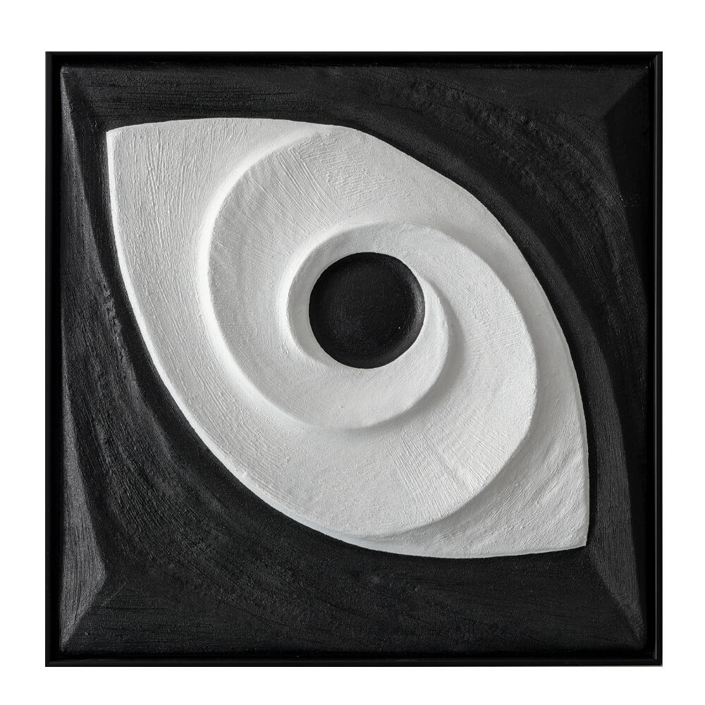 030511-f2uf9-first-_1 Vision Πινακας Διακοσμησης 60x60x5cm Καμβας Μαυρο Λευκο Ξυλο Μαυρο - Image 1