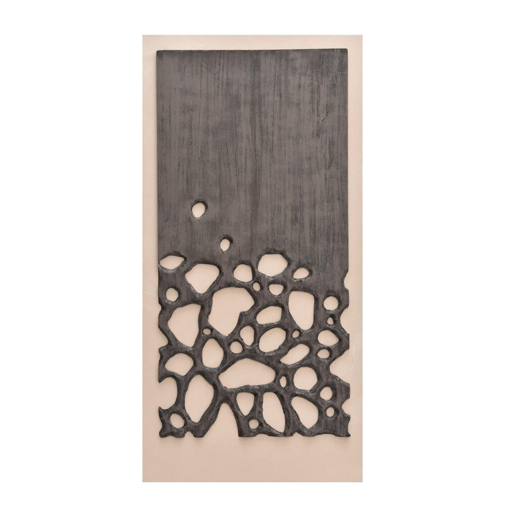 030515-EtReL-first-_1 Confidence Πινακας Διακοσμησης 60x120x4cm Καμβας Ανθρακι Μπεζ Ξυλο - Image 1