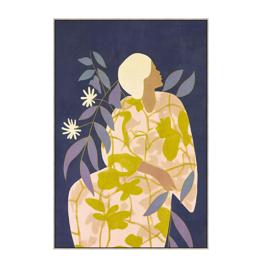 030529-x98kF-first-_1 Flower Lady Πινακας Διακοσμησης 60x90x5cm Καμβας Πολυχρωμο Ξυλο Φυσικο - Image 1