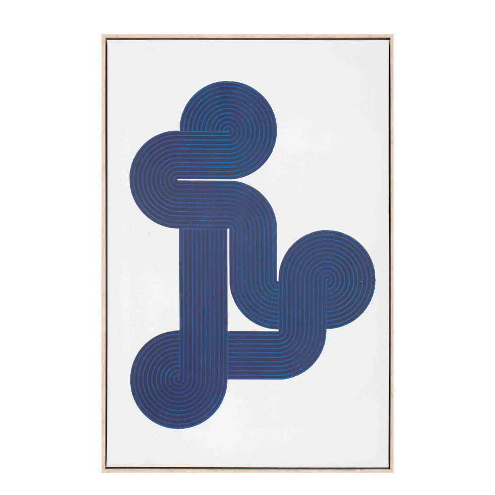 030594-M7jZM-first-_1 Illusion Πινακας Διακοσμησης Με Κορνιζα 60x90x5cm Καμβας Λευκο Μπλε Ξυλο Φυσικο - Image 1