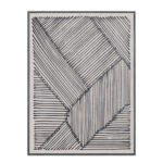 Stay True Πινακας Διακοσμησης 60x80x4cm Δερμα Λευκο Μαυρο Ξυλο Μαυρο