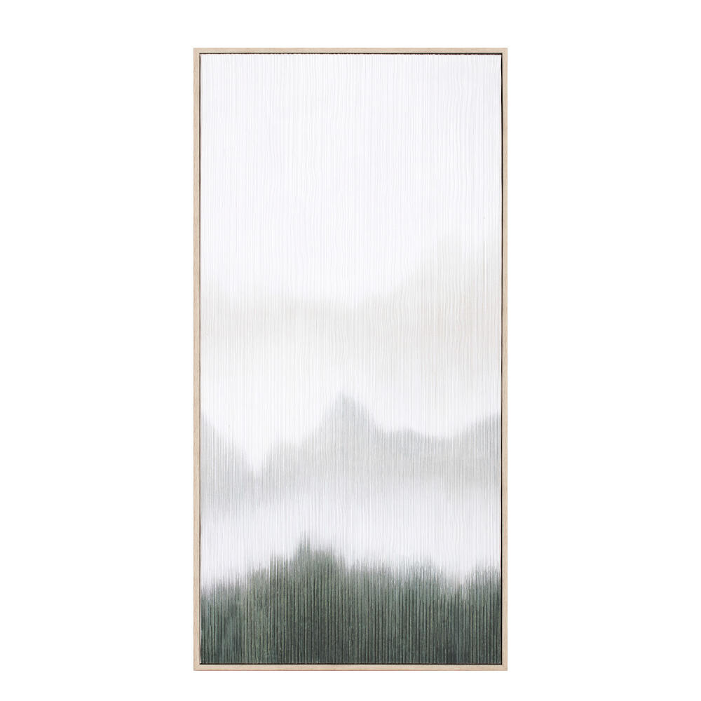 030663-KaIAR-first-_1 Lost In Nature Πινακας Διακοσμησης 45x90x5cm Καμβας Λευκο Πρασινο Ξυλο Φυσικο - Image 1