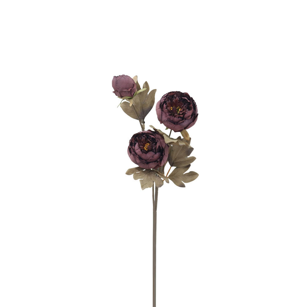 030755-afGxs-first-_1 Peony Λουλουδι Τεχνητο 65cm Υφασμα Μωβ Πρασινο Pvc - Image 1