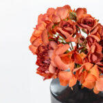 Peony Λουλουδι Τεχνητο Μπουκετο 30cm Υφασμα Σομον Μπορντω Πρασινο Pvc - Image 3