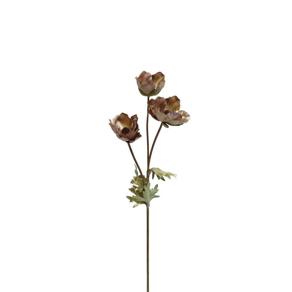 030763-293dm-first-_1 Pulsatilla Λουλουδι Τεχνητο 55cm Υφασμα Μωβ Μπεζ Πρασινο Pvc - Image 1
