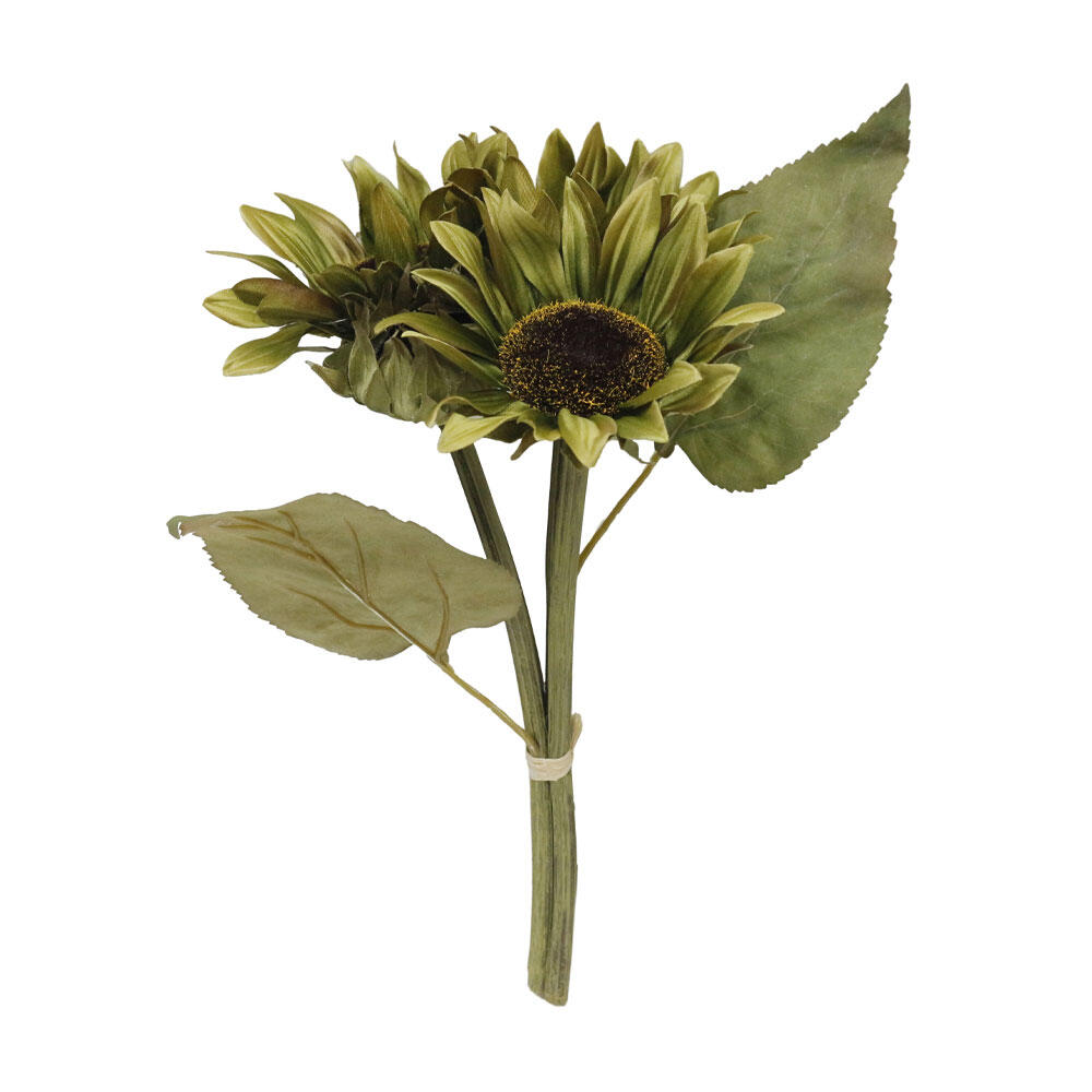 030766-ZK8NC-first-_1 Sunflower Λουλουδι Τεχνητο Μπουκετο 31cm Υφασμα Πρασινο Pvc - Image 1