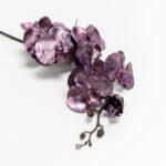 Orchid Λουλουδι Τεχνητο 100cm Υφασμα Μωβ Pvc - Image 2