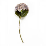 Hydrangea Λουλουδι Τεχνητο 52cm Polyester Πρασινο Μωβ Πρασινο