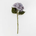 Hydrangea Λουλουδι Τεχνητο 52cm Polyester Γκρι Πρασινο
