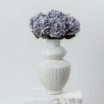 Hydrangea Λουλουδι Τεχνητο 52cm Polyester Γκρι Πρασινο - Image 2