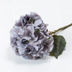 Hydrangea Λουλουδι Τεχνητο 52cm Polyester Γκρι Πρασινο - Image 3