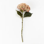 Hydrangea Λουλουδι Τεχνητο 52cm Polyester Κιτρινο Καφε Πρασινο