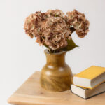 Hydrangea Λουλουδι Τεχνητο 52cm Polyester Κιτρινο Καφε Πρασινο - Image 2