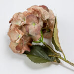 Hydrangea Λουλουδι Τεχνητο 52cm Polyester Κιτρινο Καφε Πρασινο - Image 4