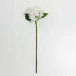 Hydrangea Λουλουδι Τεχνητο 67cm Polyester Λευκο Πρασινο