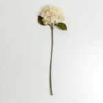 Hydrangea Λουλουδι Τεχνητο 67cm Polyester Μπεζ Πρασινο